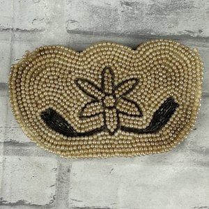 Japanese Miranda Beaded Pearl Coin Purse Floral Detail Read Description